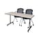 Kobe Rectangle Training Table, 66" W, 29" H, Laminate Top, Maple MKTRCT6624PL23BK - alternate 1